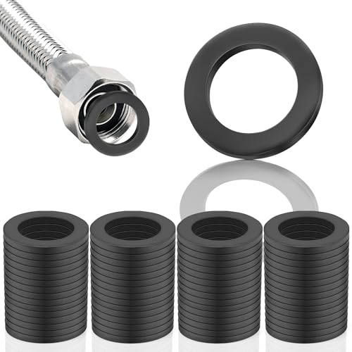 SWTYExt 60 Stück Dichtungsringe Brauseschlauch 1/2 Zoll Dichtungen Schlauch Dusche 19 mm Wasserhahn Dichtung Gummi Unterlegscheiben Schwarz für Brauseschlauch Garten Wasserhähne SWTYExt 60 Stück Dichtungsringe Brauseschlauch 1/2 Zoll Dichtungen Schlauch Dusche 19 mm Wasserhahn Dichtung Gummi Unterlegscheiben Schwarz für Brauseschlauch Garten Wasserhähne von SWTYExt