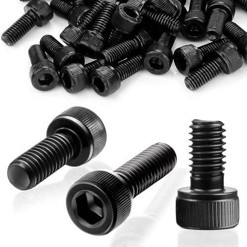 SWTYExt 60 Stück Innensechskantschraube M3x8mm Zylinderschrauben mit Innensechskant Kohlenstoffstahl Schrauben Vollgewinde Sechskantschrauben Schwarz Inbusschrauben für Reparaturwerkzeugzubehör von SWTYExt