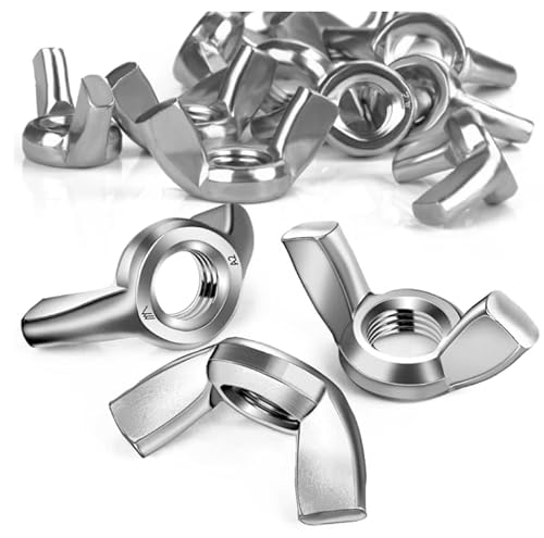 SWTYExt 70 Stück Flügelmutter M6 DIN 315 Schmetterlingsmutter Flügelmuttern A2 V2A Edelstahl Flügelmutter Metrische Rostfreie Wing Nut Heimwerker Flügelmutter für Anlagen DIY Tools von SWTYExt
