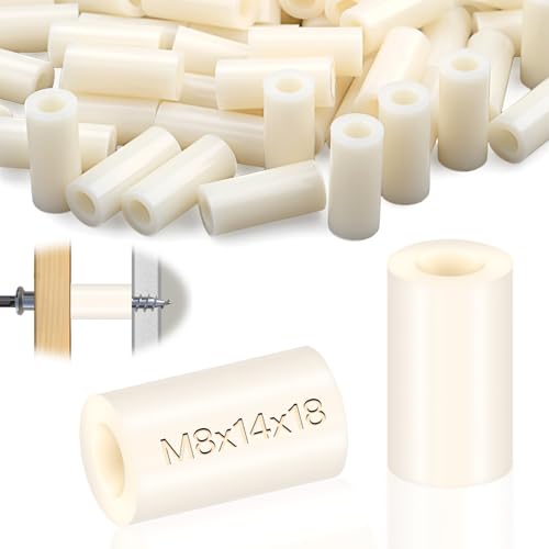 SWTYExt Distanzhülsen Kunststoff M8 Runde Abstandshalter 50 Stk ABS Distanzscheiben Nylon Unterlegscheiben 14x18 mm Isolierung Beilagscheiben Weiß für M8 Abstandshalter Schrauben SWTYExt Distanzhülsen Kunststoff M8 Runde Abstandshalter 50 Stk ABS Distanzscheiben Nylon Unterlegscheiben 14x18 mm Isolierung Beilagscheiben Weiß für M8 Abstandshalter Schrauben von SWTYExt