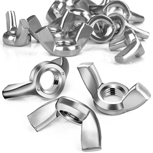 SWTYExt Flügelmuttern M10, 12 Stück Flügelmutter DIN 315 Schmetterlingsmutter Hochwertige A2 V2A Edelstahl Flügelmutter Metrische Rostfreie Wing Nut Heimwerker Flügelmutter für Anlagen DIY Tools von SWTYExt