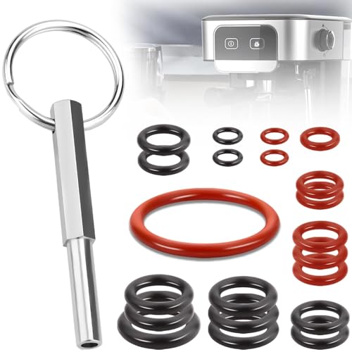 SWTYExt Ovalkopfschlüssel mit Schlüsselring 21 Stück Dichtungsringe Kaffeevollautomat Ersatzteile Ovalkopfbit Reparatur Kompatibel für Jura/Krups Siziliana/AEG Vollautomaten Kaffeeautomaten von SWTYExt
