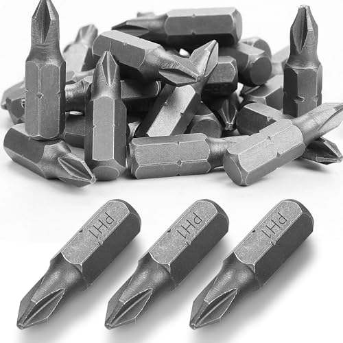 SWTYExt PH1 Torx Bitsatz - 30 Stück 25 mm Ersatz Bits Aus Chrom-Vanadium-Stahl - Bit-Sortiment Für Schrauberbits von SWTYExt
