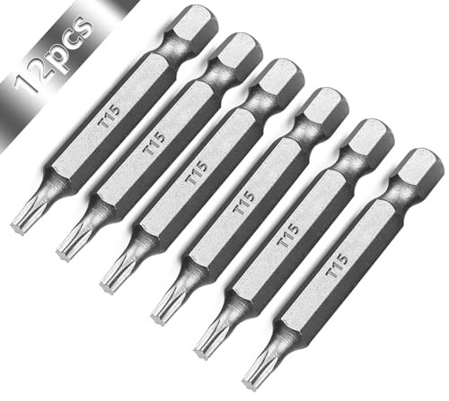 SWTYExt T15 Torx Bit Lang 50 mm, Chrom-Vanadium-Stahl Ersatz Bits Set für Schrauberbits (12 Stück) von SWTYExt