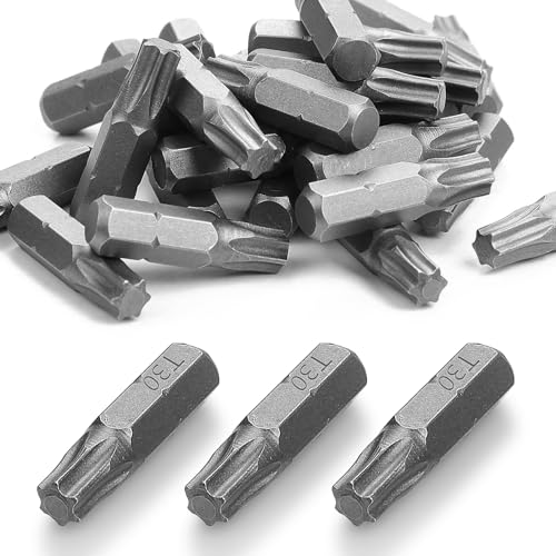 SWTYExt T30 Bit, 30 Stück Torx Bit 25 mm Ersatz Bits Torx Chrom-Vanadium-Stahl Torx T30 Torx Bitsatz Bit-Sortiment für Schrauberbits von SWTYExt