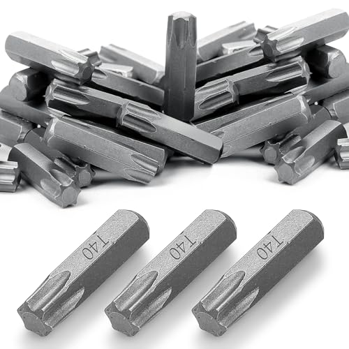 SWTYExt T40 Bit, 30 Stück Torx Bit 25 mm Ersatz Bits Torx Chrom-Vanadium-Stahl Torx T40 Torx Bitsatz Bit-Sortiment für Schrauberbits SWTYExt T40 Bit, 30 Stück Torx Bit 25 mm Ersatz Bits Torx Chrom-Vanadium-Stahl Torx T40 Torx Bitsatz Bit-Sortiment für Schrauberbits von SWTYExt