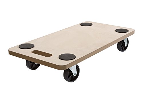SCHEPERS Rollbrett Transportrolle Möbelroller Roller Transporter 200kg | 58 x 30 x 12 cm | MDF Braun von SWV