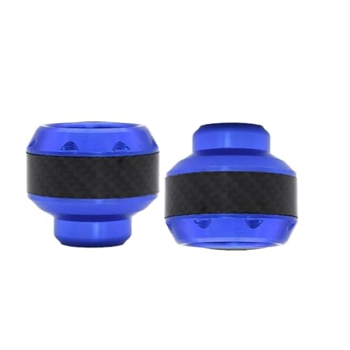 Motorrad Gabelabdeckungen 2Pcs Universal Motorrad Rad Schutz Crash Pad Protektoren Legierung Fallen Vorderrad Gabel Slider Stoßdämpfung Motorrad Gabelschutz(Blue) von SWVYDC