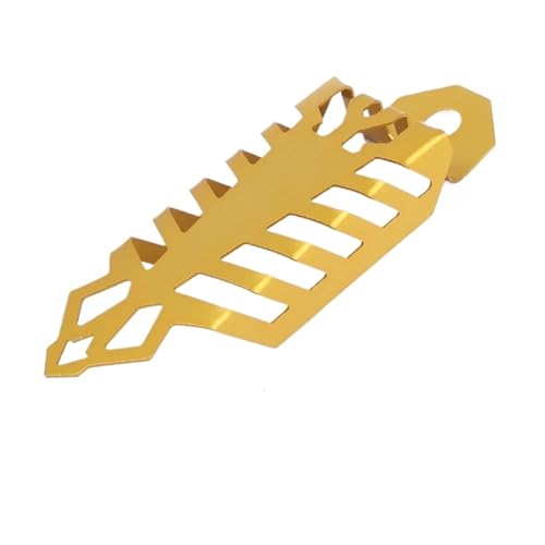 Motorrad Gabelabdeckungen Motorrad Stoßdämpfer Abdeckung Vorne Und Hinten Gabel Dekorative Aluminium Schutz Modifikation Zubehör Universal Motorrad Gabelschutz(Golden) von SWVYDC