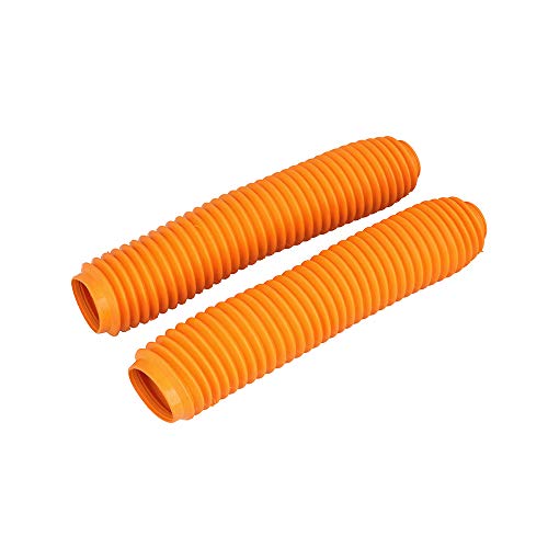 Motorrad Gabelabdeckungen Motorrad Universal Vorne Gummi Gabel Stiefel Fit Für Honda Yamaha KTM Kawasaki Suzuki EXC SX XC XCF SXF CR CRF YZ DRZ Motorrad Gabelschutz(Orange) von SWVYDC
