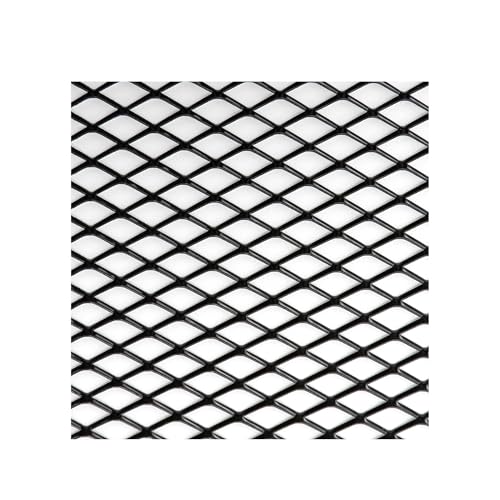 Nieren Kühlergrill 100 x 33 cm Aluminium Rennwagen Stoßstangengrill Grill Mesh Net Vent Schwarz Silber Rot Blau Tuning Protector Home Garden Kühlergrills(BK Diamond 8x16mm) von SWVYDC