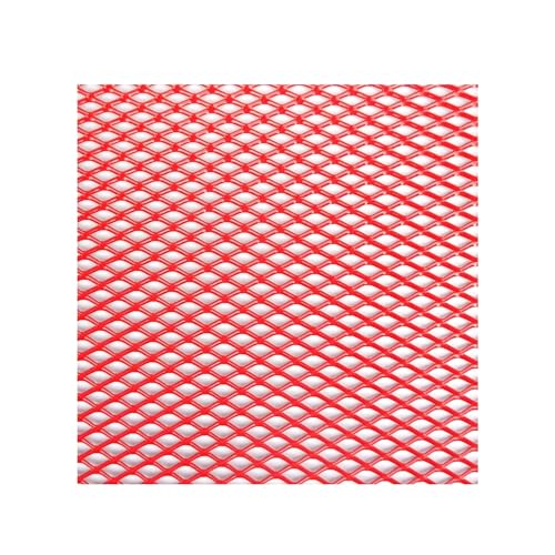 Nieren Kühlergrill 100 x 33 cm Aluminium Rennwagen Stoßstangengrill Grill Mesh Net Vent Schwarz Silber Rot Blau Tuning Protector Home Garden Kühlergrills(Red Diamond 4x8mm) von SWVYDC