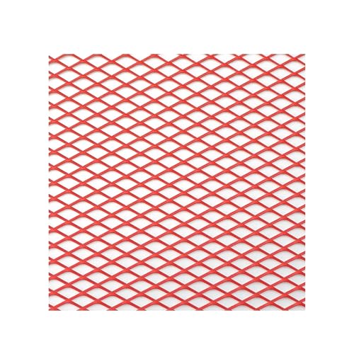 Nieren Kühlergrill 100 x 33 cm Aluminium Rennwagen Stoßstangengrill Grill Mesh Net Vent Schwarz Silber Rot Blau Tuning Protector Home Garden Kühlergrills(Red Diamond 6x12mm) von SWVYDC