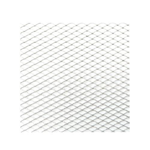 Nieren Kühlergrill 100 x 33 cm Aluminium Rennwagen Stoßstangengrill Grill Mesh Net Vent Schwarz Silber Rot Blau Tuning Protector Home Garden Kühlergrills(SIL Diamond 3x6mm) von SWVYDC