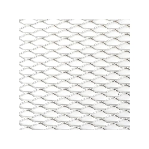 Nieren Kühlergrill 100 x 33 cm Aluminium Rennwagen Stoßstangengrill Grill Mesh Net Vent Schwarz Silber Rot Blau Tuning Protector Home Garden Kühlergrills(SIL Seagull 8x25mm) von SWVYDC