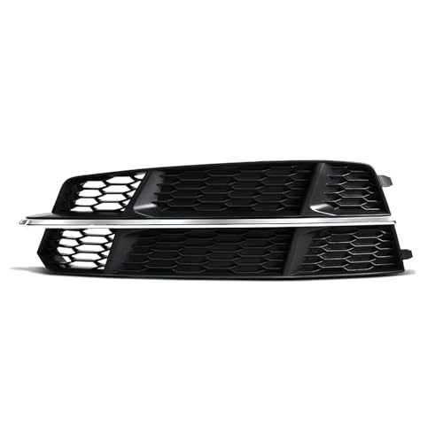 Nieren Kühlergrill 2 stücke Auto Vorderen Stoßfänger Licht Abdeckung Fit Für Audi A6 C7 A6L S-Linie 2015 2016 2017 2018 Hex Grill 4G0807681AN Kühlergrills(Sliver Left) von SWVYDC