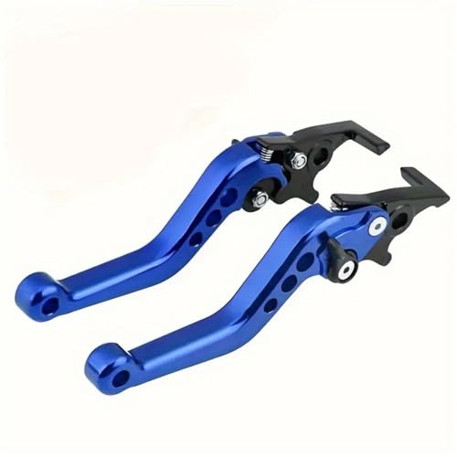 SWVYDC Bremshebel Kupplungs Motorrad CNC Modifikation Zubehör Doppelscheibenbremshebel Einstellbar Elektrofahrzeug Lenker Kupplungsbremshebel(Blue) von SWVYDC