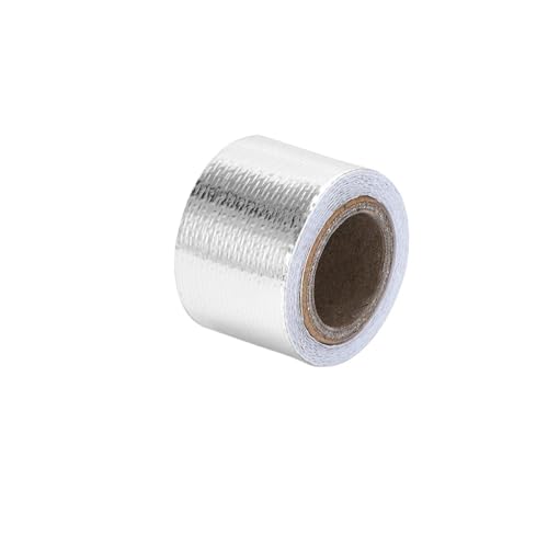 Endrohre dschalldämpfer Motorrad Auspuff Wrap Rohr Header Wärmedämmung Rolle Band Turbo Wärme Auspuff Thermische Wrap Band(2.5cm 10m Silver) von SWVYDC