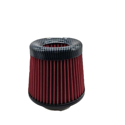 SWVYDC Luftfilter Ansaugluftfilter 3 Zoll 76mm Auto Motorrad Universal High Flow Luftfilter Pilzkopf Autofilter(Red,76mm) von SWVYDC