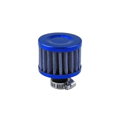 SWVYDC Luftfilter Universal 12mm Auto Luftfilter Vent Kurbelgehäuseentlüftung Filter Ventilschaftabdeckungen Cold Air Intake Autofilter(Blue) von SWVYDC