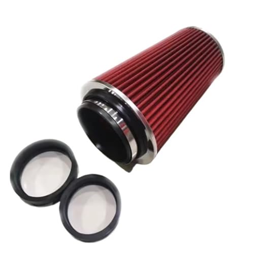 SWVYDC Luftfilter Universal 4 Zoll 101mm Cold Air Intake Clamp-On Sport Luftfilter Waschbar Auto Teile Autofilter(Red) von SWVYDC