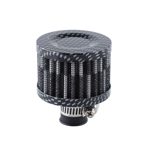 SWVYDC Luftfilter Universal Interface Auto Luftfilter Kleine 12mm Für Motorrad Turbo Racing Cold Air Intake Filter Autofilter(Carbon Fiber) von SWVYDC