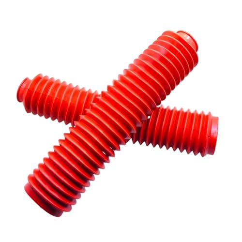 SWVYDC Motorrad Gabelabdeckungen 1 Paar Motorrad Gabel Anti Staub Abdeckung Gamasche Fit Für CRF KTM YZ WR KX KLX RMZ RMX DRZ TC TE FE FC DT250 YZ250 Motorrad Gabelschutz(Red) von SWVYDC