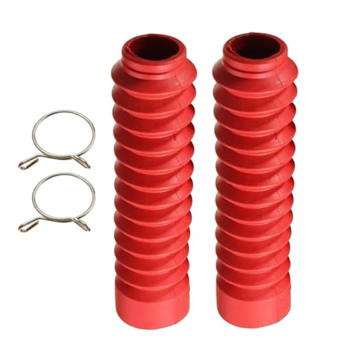 SWVYDC Motorrad Gabelabdeckungen 1 Paar Rot Motorrad Gabel Staub Abdeckung Gamasche Gaitor Boot Stoßdämpfer Gummi Motorrad Gabelschutz SWVYDC Motorrad Gabelabdeckungen 1 Paar Rot Motorrad Gabel Staub Abdeckung Gamasche Gaitor Boot Stoßdämpfer Gummi Motorrad Gabelschutz von SWVYDC