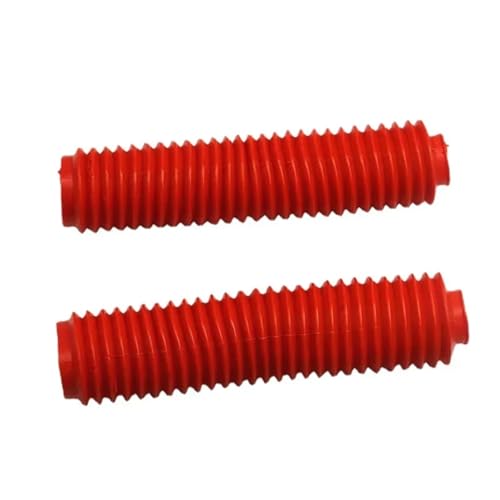 SWVYDC Motorrad Gabelabdeckungen 40mm Gabel Motorrad Rot Gummi Boot Universal Staub Jacke Abdeckung Dirt Off Bike Motorrad Gabelschutz von SWVYDC