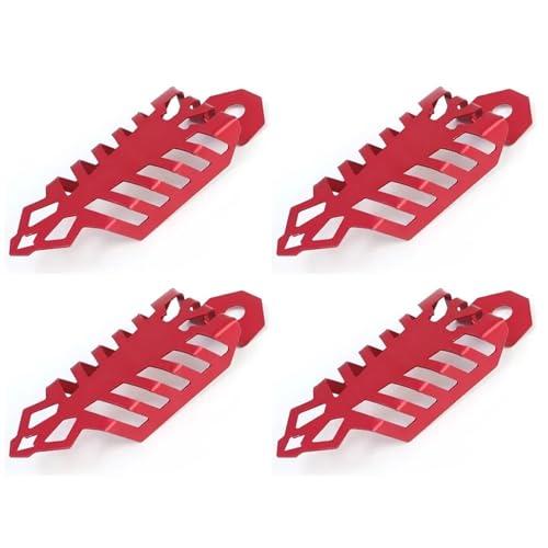 SWVYDC Motorrad Gabelabdeckungen Motorrad Stoßdämpfer Abdeckung Vorne Hinten Gabel Decor Schutzhülle Roller Off Road Stoßdämpfer Motorrad Gabelschutz(4pcs Red) von SWVYDC