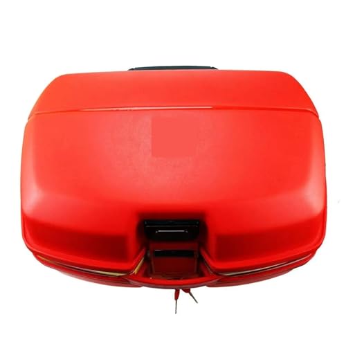 SWVYDC Motorradkoffer 54L Motorradkoffer Wasserdichter Motor-Topcase für Doppelhelm Motorrad-Hintergepäck-Aufbewahrungsbox mit sicherem Riegel Helmkoffer für(Red) von SWVYDC