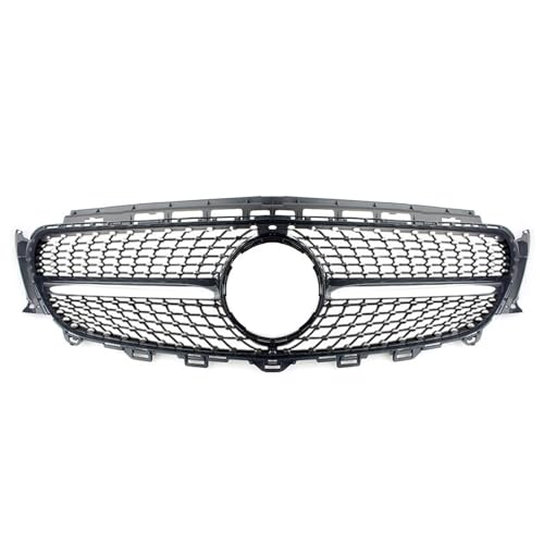 SWVYDC Nieren Kühlergrill Auto Racing Grill Front Billet Stoßstange Grille Obere Abdeckung Fit Für Mercedes-Benz W213 E-Klasse 2016 2017 2018 2019 Kühlergrills(Dark Grey) von SWVYDC