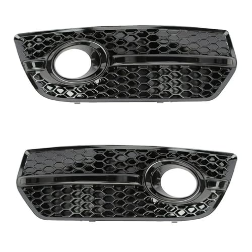 SWVYDC Nieren Kühlergrill Glänzend/Chrom Auto Kühlergrill Wabengrill Abdeckung Mesh Grill Fit Für Audi Q5 Standard 2009 2010 2011 2012 Kühlergrills(with Black) von SWVYDC