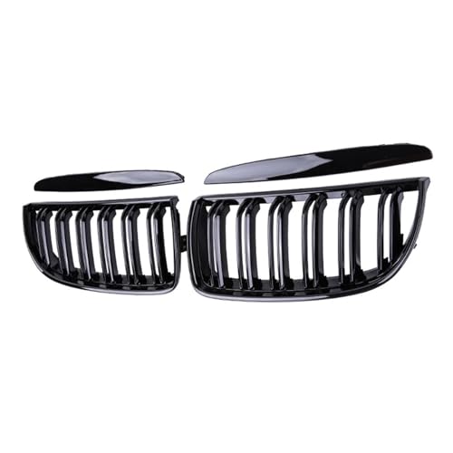 SWVYDC Nieren Kühlergrill Kühlergrill Racing Grill Auto Frontstoßstangengitter Passend für BMW E90 E91 3er 323I 328I 335I 330I 325I 05-08 ABS Kühlergrills(Gloss Black) von SWVYDC