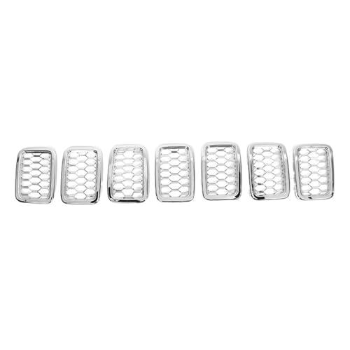 SWVYDC Nieren Kühlergrill Racing Grills Fit Für Jeep Grand Cherokee 2014 2015 2016 2017 Up Front Einsatz Honeycomb Grille Mesh Dekoration Abdeckung Kühlergrills(2017 Up C) von SWVYDC