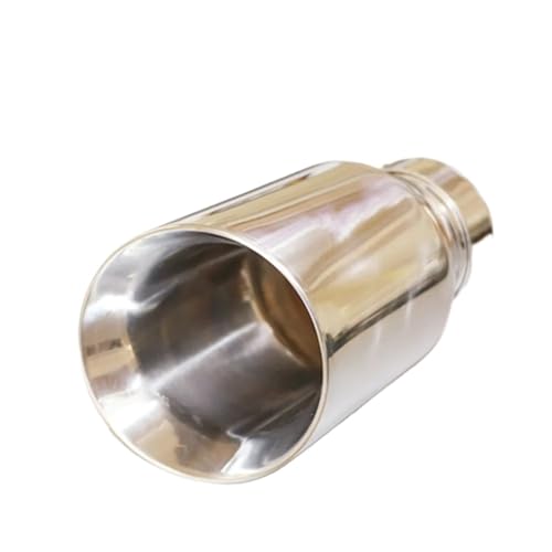 SWVYDC dschalldämpfer 1 Stück 304 Edelstahl Universal-Auspuffanlage Endrohr + Auto Auspuffblende Modifiziertes Zubehör(63MM IN 101MM Out) von SWVYDC