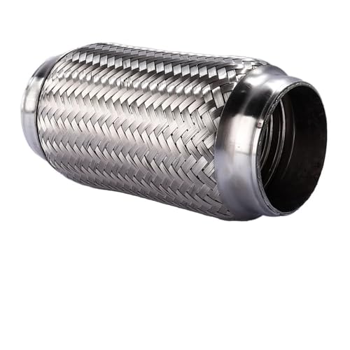 SWVYDC dschalldämpfer Auto Auspuff Rohr Teleskop Flexible Stecker Geflochtene Faltenbalg Stahl Schalldämpfer Rohr Stecker Geschweißte Universal Modifiziertes Zubehör(57MM-203MM) von SWVYDC