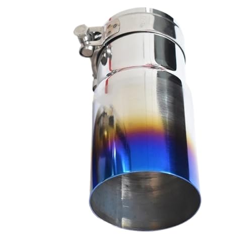 dschalldämpfer 1 PC Blau Verbrannt Edelstahl Universal Auspuff System Ende Rohr Auto Auspuffrohr Einzigen Modifiziertes Zubehör(IN 67 Out 89 mm) von SWVYDC