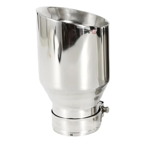 dschalldämpfer 1 stück 304 Edelstahl Universal Auspuff System Ende Chrom Rohr + Auto Auspuff Spitze Modifiziertes Zubehör(54MM IN 101MM Out) von SWVYDC