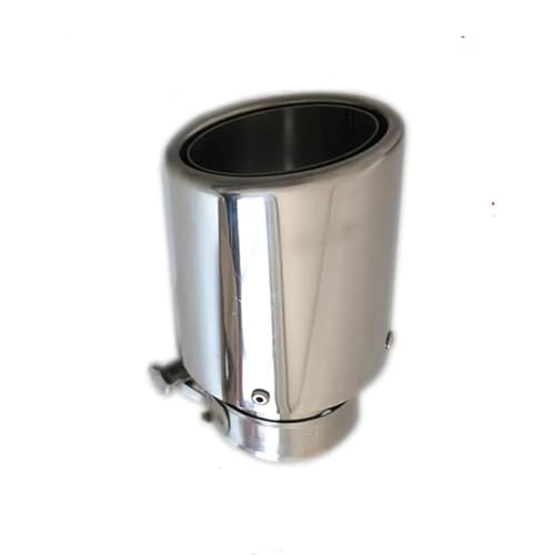 dschalldämpfer 304 Edelstahl Universal Auspuff System Endrohr + Auto Auspuff Spitze 1 Stück Modifiziertes Zubehör(IN 54MM Out 89MM) von SWVYDC