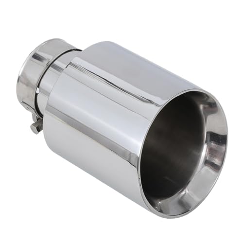 dschalldämpfer Edelstahl Universal Auspuff System Endrohr + Auto Auspuff Spitze 1 Stück Modifiziertes Zubehör(IN 57MM Out 76MM) von SWVYDC