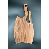 Nussbaum Schneidebrett, Küchenmesser Set Nussbaum Schneidebrett, Küchenmesser Set von SWWoodcraft