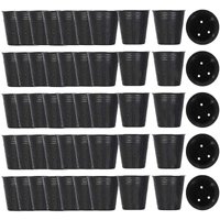 Anzuchttöpfe 8 cm x 8 cm, 500 Stück Pflanztöpfe mit Untersetzer, verdickte Blumentöpfe Vierecktopf Kunststoff Vierkant-Töpfe, quadrate Saattöpfe Anzuchttöpfe 8 cm x 8 cm, 500 Stück Pflanztöpfe mit Untersetzer, verdickte Blumentöpfe Vierecktopf Kunststoff Vierkant-Töpfe, quadrate Saattöpfe von SWYEOOT