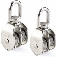 Doppelte Riemenscheibe, 2 Stück 304 Edelstahl, drehbare Doppel-Riemenscheibe Doppelte Riemenscheibe, 2 Stück 304 Edelstahl, drehbare Doppel-Riemenscheibe von SWYEOOT