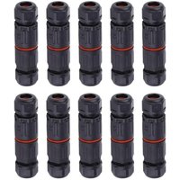 Swyeoot - 10PCS wasserdichter Stecker 0.5 mm² 2.0 mm² (1430 awg) IP68 wasserdichtes elektrisches Kabel 3-poliger Stecker Außensteckdose 300 v 16A von SWYEOOT