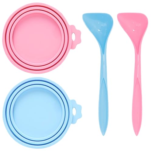 SWYSGS Tierfutter-Dosendeckel, 2er-Set Universal-Silikon-Dosendeckel für Tierfutterdosen, BPA-frei, spülmaschinengeeignet. Deckel für Dosen für Hunde und Katzen von SWYSGS