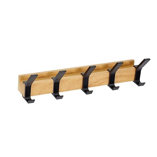 HookMov Kleiderhänger - Multifunktionaler Wandhalter Aus Holz Mit Aluminiumhaken Homora Schwarz HookMov Kleiderhänger - Multifunktionaler Wandhalter Aus Holz Mit Aluminiumhaken Homora Schwarz von SWZEC