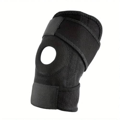 Kniebandage mit Verstellbarer Kompression Zur Schmerzlinderung-Unterstützung bei Verletzungen - Arthritis und Stabilität bei Sport (Schwarz) von SWZEC