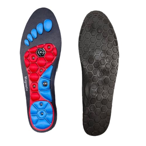 SWZEC Einlagen Original,Get Relief For Painful Feet With Magnetic Acupressure Insoles (L (44-47),1 pair- Blue) von SWZEC