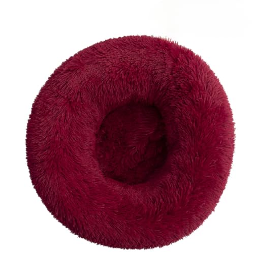 SWZEC MrFluffyFriend™ - Das Beste Anti-Angst Hundebett (L-70CM,Weinrot) von SWZEC